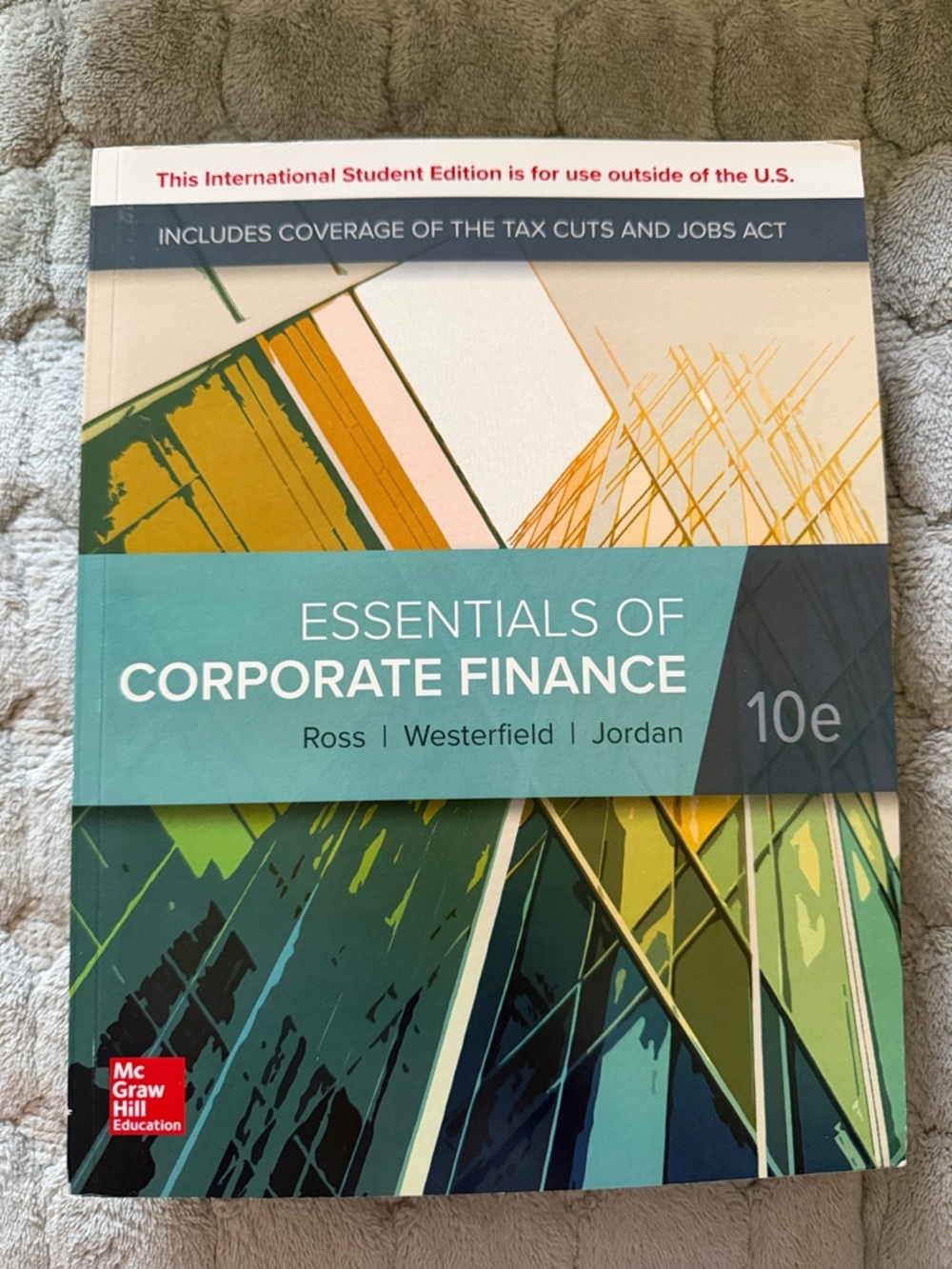 McGraw Hill Essentials of Corporate Finance Notebook — Teal & Green Cover